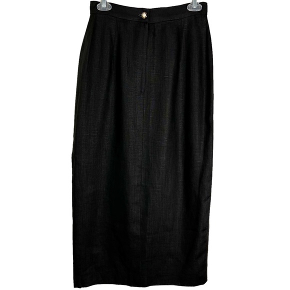 NWOT Sake 100% Linen Maxi Skirt in Dark Brown Women’s Sz 8 - Picture 2 of 10